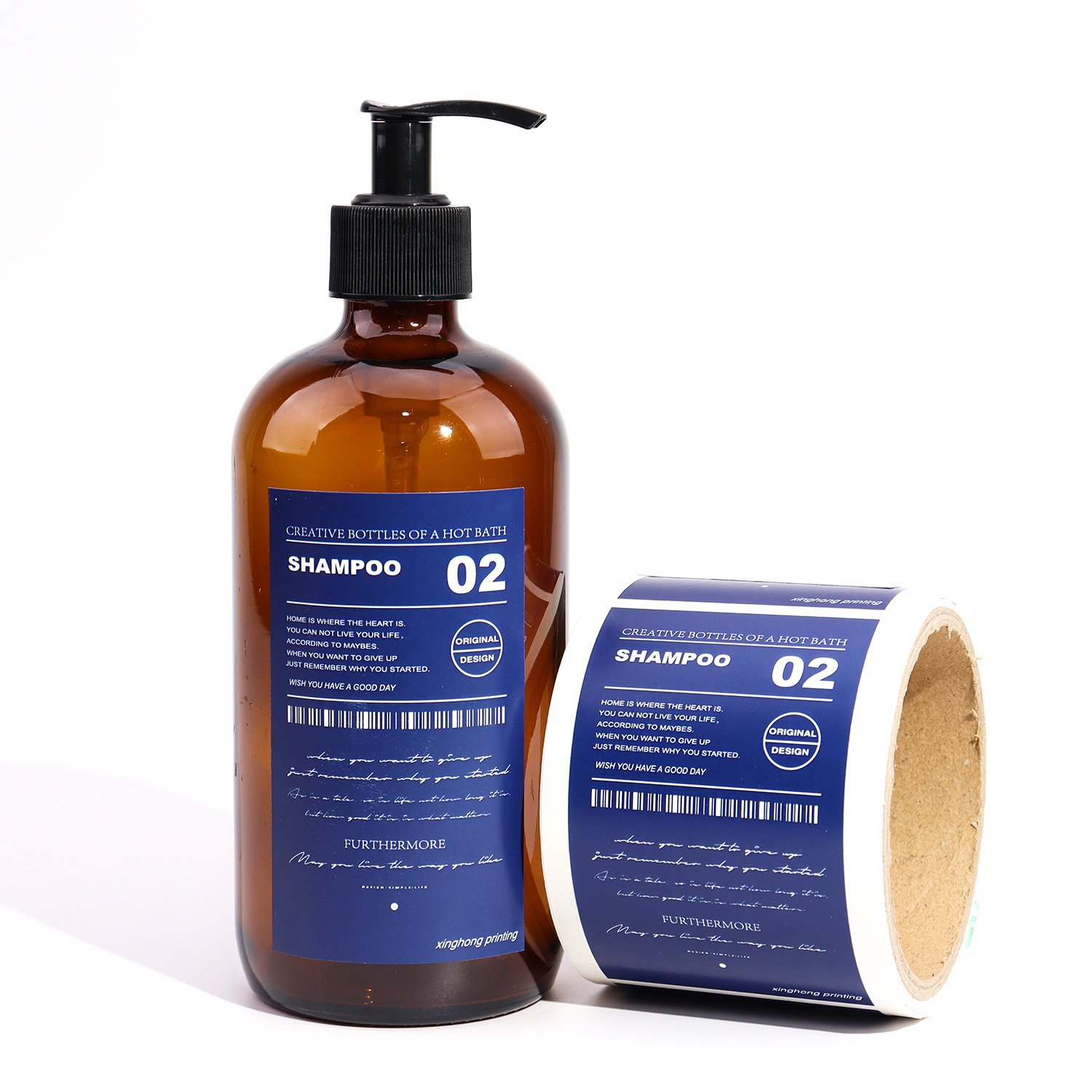 Printing Adhesive Label Sticker Transparent Logo Cosmetic Bottle Labels Clear PVC