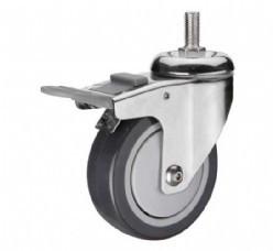 China Stainless Steel PU Caster with Brake wholesale