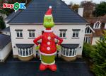30ft Grinch Inflatable Cartoon Characters Green Monster Christmas Hat Household