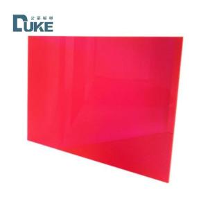 China UV Resistance Fluorescent Transparent Red / Pink Cast Acrylic Perspex Sheet For Advertising wholesale