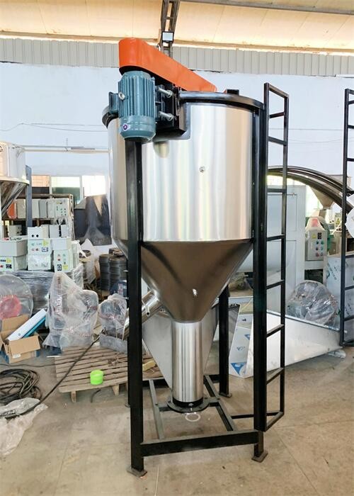 Vertical Granules Resin Plastic Mixing Machine Polished SUS OVM-2000