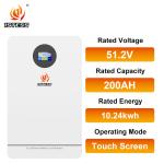 51.2V home energy storage battery packs 200Ah 10.24kwh Energy Storage Battery