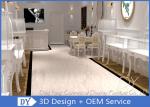European Style Fully White Jewelry Store Showcase / Jewellery Display Cabinet