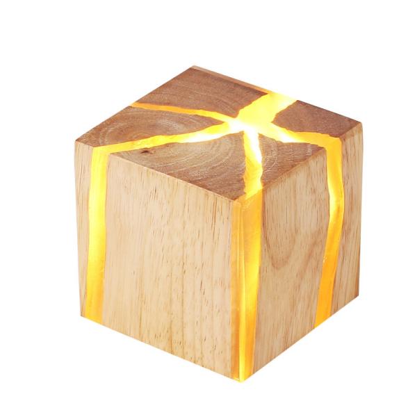 Loft Industrial Retro Indoor home decor Wall light cube wood wall lamp (Wh-VR-94