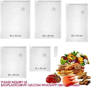 China Vacuum Food Saver Bag, Reusable Freezer Bags, Vac Seal Bag Double Lock Zipper Keep fresh wholesale