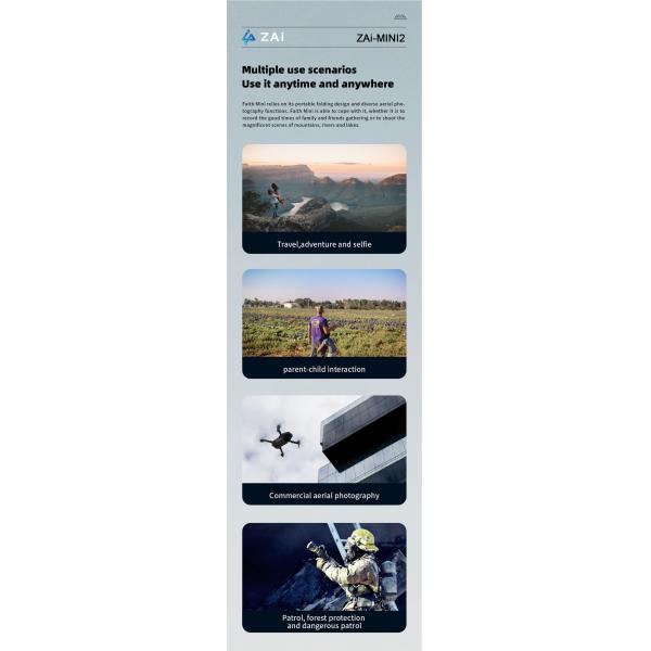 ZAi Mini Foldable Drone With Professional 4K Camera Long Range GPS Drone