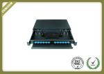 1U 19' Sliding 24 Port Fiber Optic Patch Panel Rack Mount , Optical Distribution