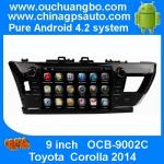 Ouchuangbo Car GPS 3G Wifi USB DVD Player for Toyota Corolla 2014 Android 4.2