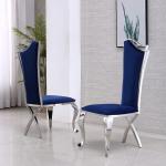 Modern sS Leg Velvet Fabric Upholstered Dining Chairs