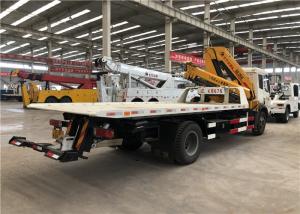 China Euro 3 Multi-purpose wrecker/5 ton flatbed wrecker tow truck mounted crane wholesale