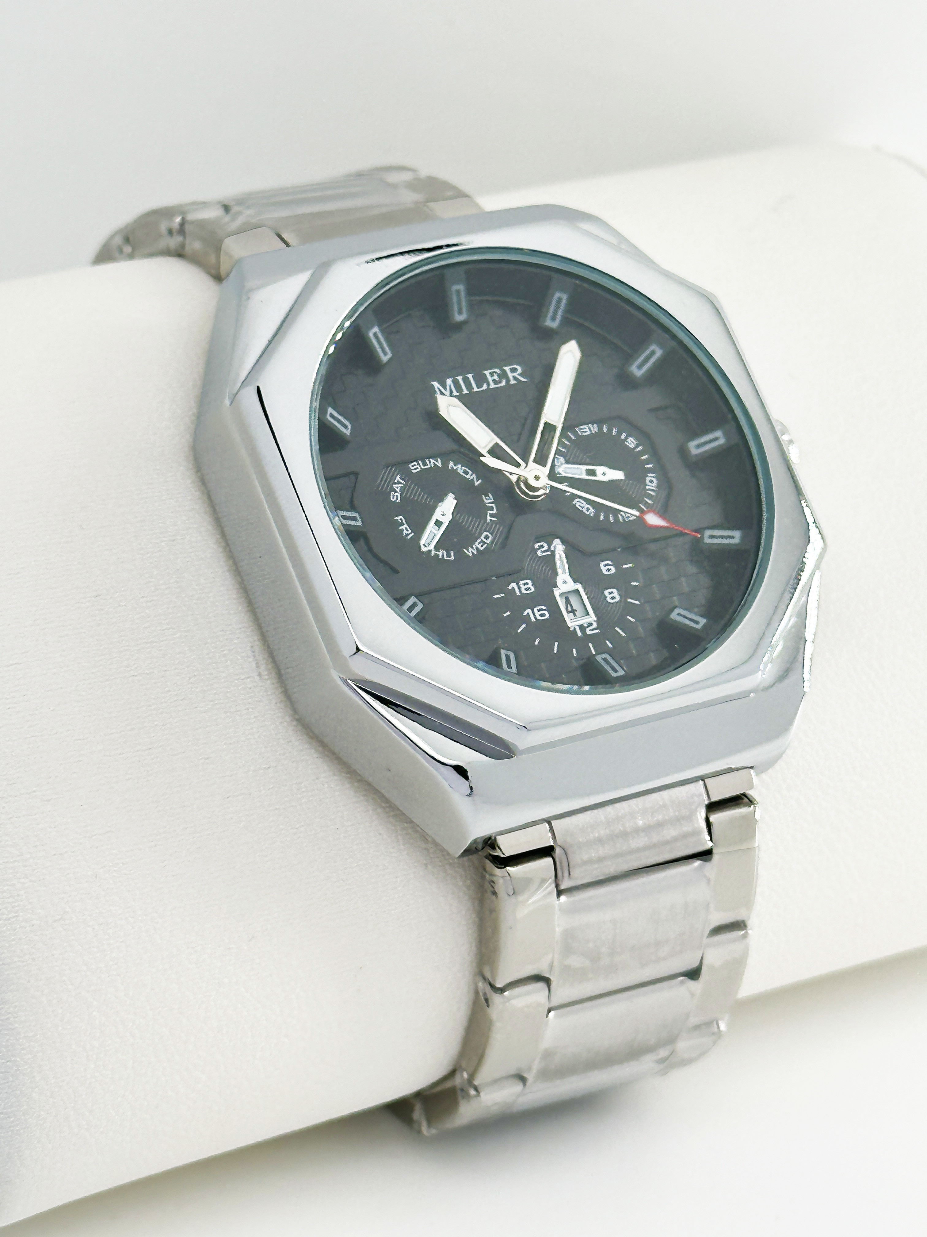 Luxury Quartz Watch For Men Stainless Steel Dress Wristwatches Man Waterproof Chronograph Clock
