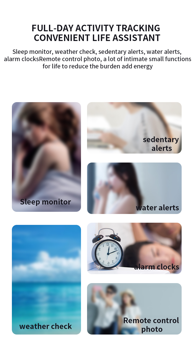 1.28 Inch TFT Health Monitoring Smartwatch Sedentary Reminder 200mAh Alarm Clock