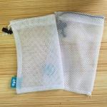 Small Net Lingerie Wash Bag , Nylon / Jute Drawstring Laundry Net Bag