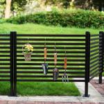 Black Powder Coating Iron Tubular Metal Fence Spearhead Design