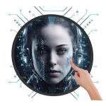 23.6inch Indoor Digital Signage Displays LCD 1280*1280 Smart Round HDMI Monitor
