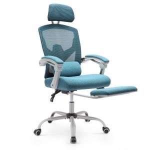 China 3 Gas Lift Ergonomic High Back Office Chair with Lumbar Pillow and Retractable Footrest wholesale