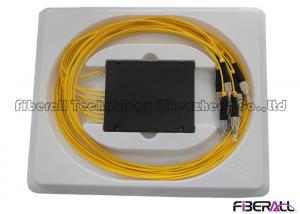 China Yellow Jacket Fiber Optic PLC Splitter With 2.0mm Fiber Pigtail Low PDL Loss wholesale