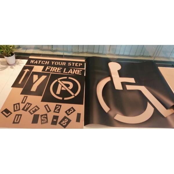 Custom Black No Smoking PVC Plastic Letter Stencil for Public Place