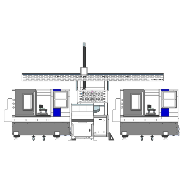 1-to-2 Gantry Robot CNC Lathe Automatic Production Line High Efficiency Machining