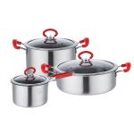 Best Sale 430 Stainless Steel Cooking Soup Pot Set Saucepan Cookware Set With