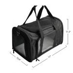 Oxford 10.6in Dog Carrier Airline Approved 17in Foldable Travel Dog Crate