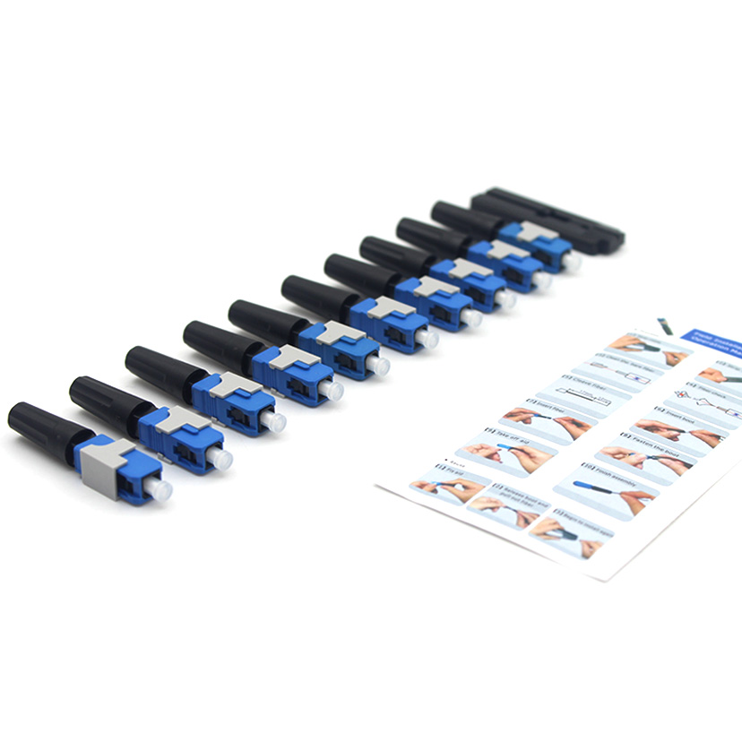 SC/APC Fiber Field Assembly Optical Fast Connector for Seamless FTTx Connections