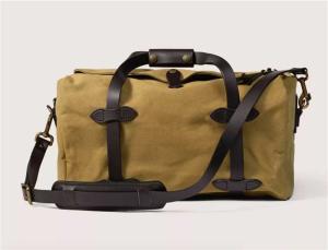 China Khaki Retro Shoulder Weekender Waxed Men'S Canvas Travel Duffel Bags wholesale
