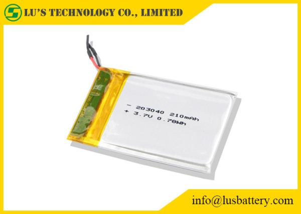 Environmental 3.7V Lithium Polymer Battery Mobile Phones battery 210mah Li Po