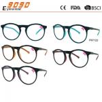 Fashionable Circle frame Reading glasses, made of plastic , suitable for men and