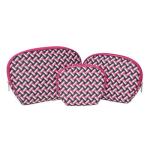 Promotional Printed Cotton Cosmetic Bags , Silk - Screen Makeup Brush Bag