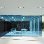 Commercial Frameless Glass Office Walls Customizable Colorful Glass