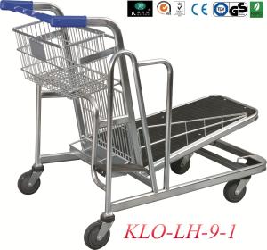 China Heavy Duty Folding Warehouse Trolley With 4x5 Inch Swivel PU Wheel wholesale