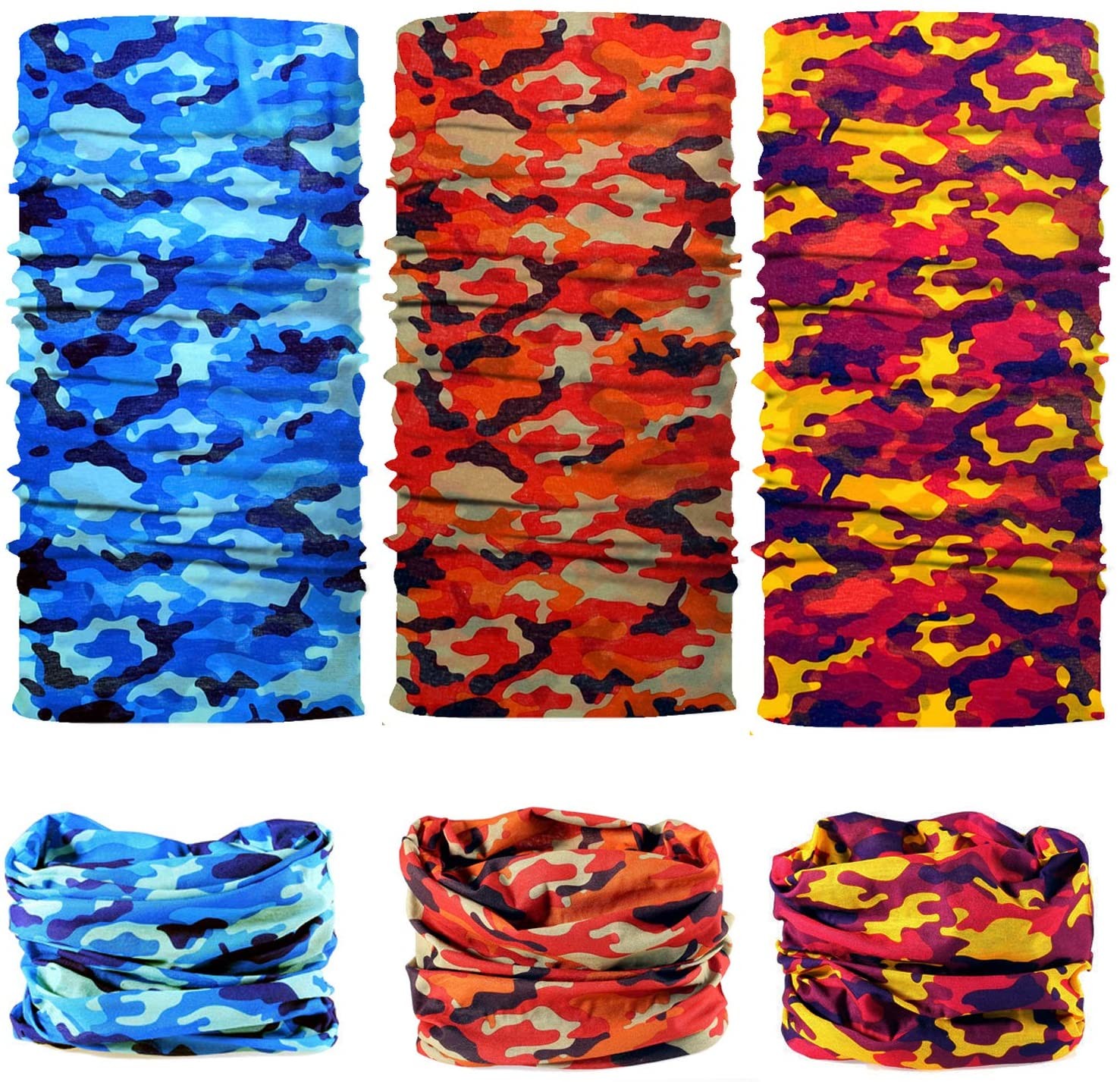 Anti Dust Mesh Multi Color Camo Seamless Tube Scarf