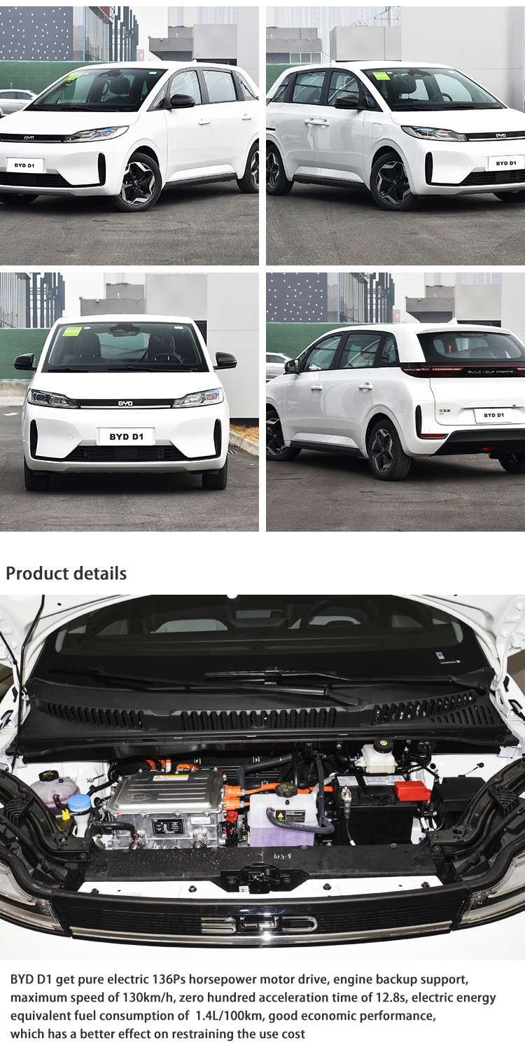 BYD D1 Electric MPV Cars Vehicles Fast Charging New Energy EV