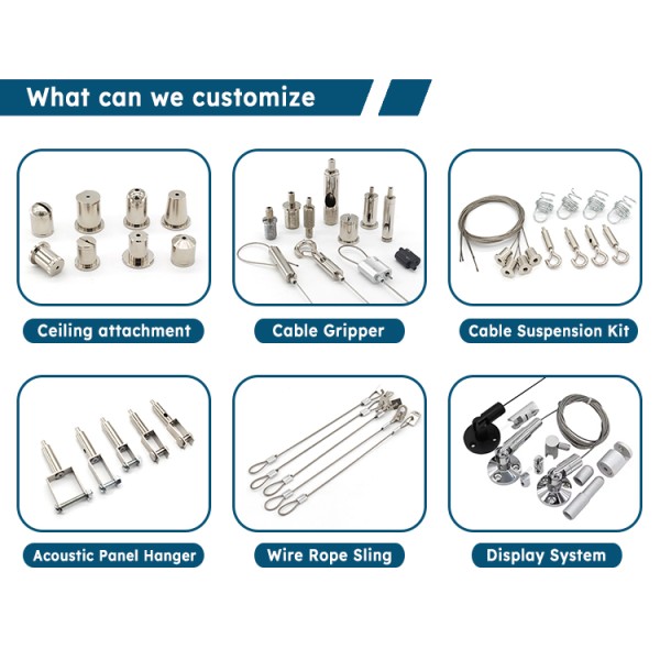 Customizable Universal Adjustable Grip Locks Cable Gripper Adjustable Swivel Joint Steel Cable Grippers
