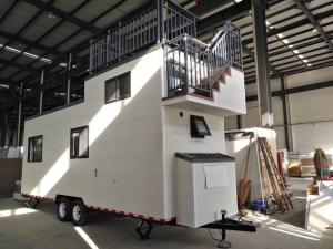 China Light Steel Trailer Tiny Homes / Cabin Hotel Unit / Modular House On Wheels wholesale