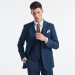 Woolen Cloth Fabric Handmade Lapel Business Suit Single Breasted Men's Suit 3
