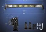 Bright Curved LED Work Light Bar For 4x4 Jeep Off Road Black Panel Color