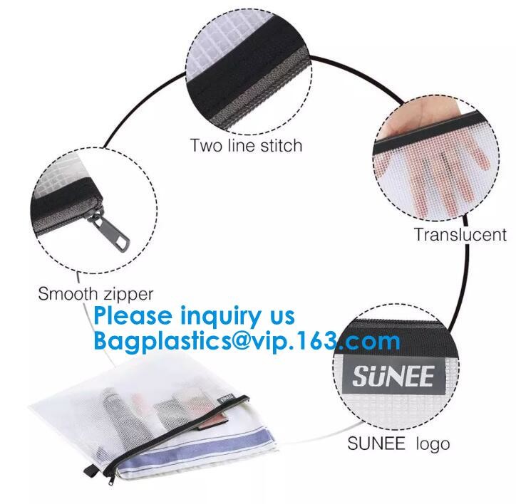 Clear Small Transparent Poly PVC Zipper File Wallet Packaging Women Travel Clear Wash Organizer Pouch