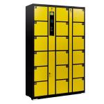 Self Encoded Electronic Safe Locker 18 Yellow Black Durable Storage Cabinet