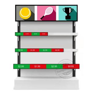 China 23.1inch Wall Mounted Stretched Bar Lcd Monitor Supermarket Shelf Wide Lcd Display Strips wholesale
