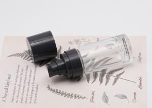 China Round Cream Glass Bottle Lotion Pump Round 30ml Empty Cosmetic wholesale