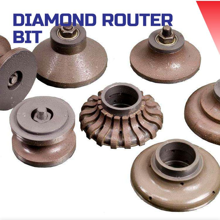 Stone Profiling High Sharpness Diamond Tools CNC Router Bits Grinding Wheel 64-134mm