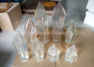 China Clear Artificial Resin Crystal Statues , Transparent Christmas Decorations Good Looking wholesale