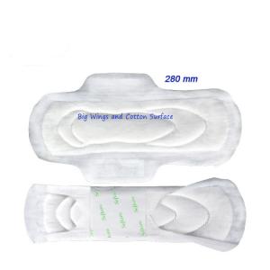 China Herbal Organic Cotton Sanitary Napkins Hygiene 100% Cotton Maxi Pads Premium on sale