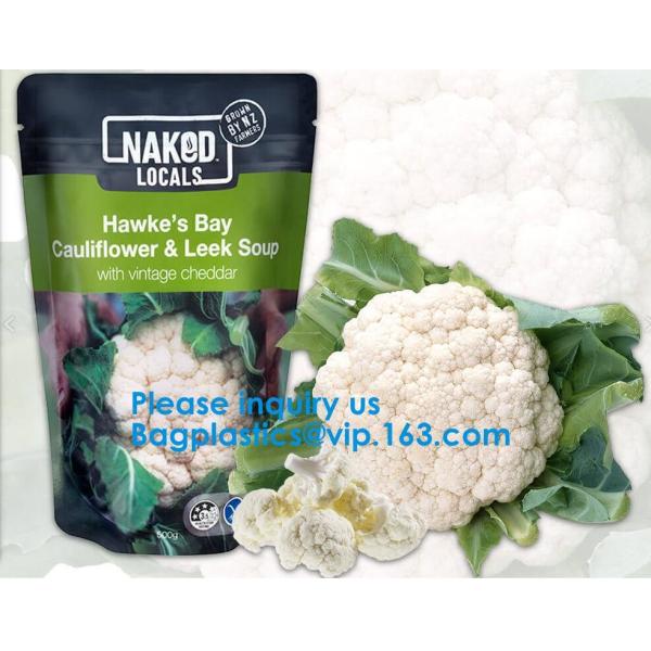 Custom Print Biodegradable Foil Packaging Soft Zipper Stand Up Bottom Gusset Plastic Drinking Pouches Bags With Straws