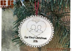 China Personalized First Christmas Together Ornament  Engaged Couple's Christmas Ornament on sale