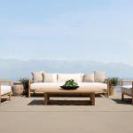 SO1010TW Villa Outdoor Furniture Modern Teak Patio Set with Sofa Set