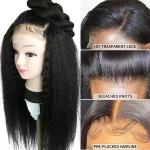 Yaki or Kinky Straight Hd Swiss Lace Frontal Wigs Human Hair Wigs Lace Front
