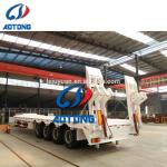 Tri axle Heavy duty Gooseneck Lowbed Low boy Semi Trailer for Digger Excavator